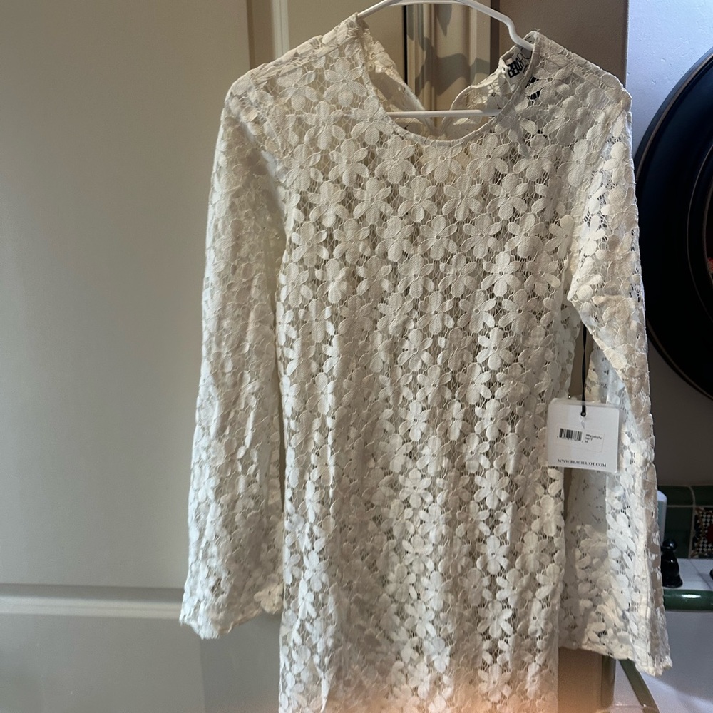 Beach Riot Cream Embellished Blouse